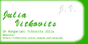 julia vitkovits business card